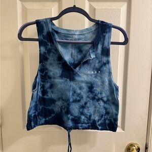 Roxy Blue Tie-Dye Cropped Tank Top
